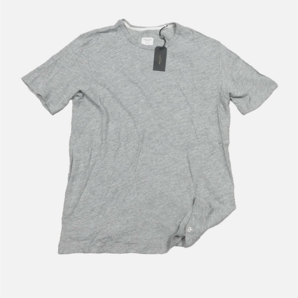 rag & bone Light Gray Men's Short Sleeve Slub Tee size M
